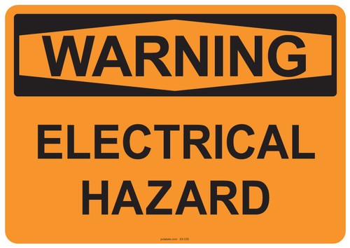 Warning Electrical Hazard, #53-535 thru 70-535