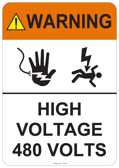 Warning High Voltage, #53-844 thru 70-844