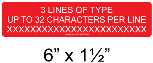 CUSTOM 3 LINE 1/4" LETTERS LABEL