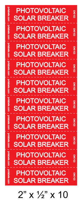 NEC 2011 Solar Labels for Photovoltaic Systems & Electrical