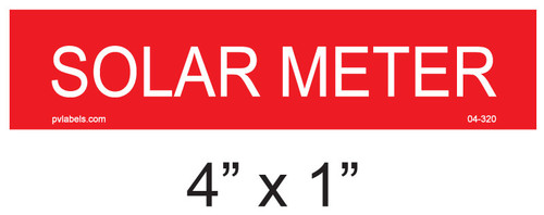 SOLAR METER PLACARD