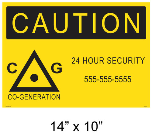 Solar Warning Placard - 14" x 10" - Item #14-400
