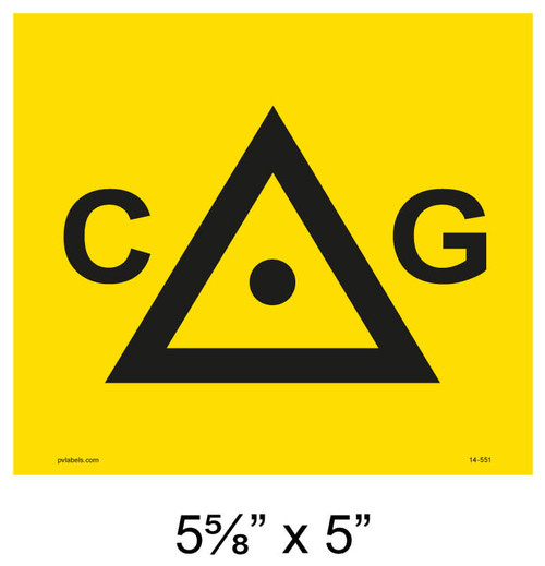 Solar Warning Placard - 5 5/8" x 5" - Item #14-551