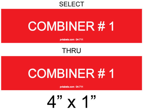 COMBINER #1 1/4" LETTERS SPECIFY HOW MANY COMB CUSTOM PLACARD