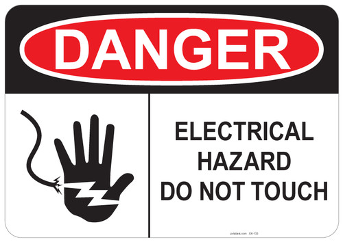Danger - Electrical Hazard - Do Not Touch #53-133 thru 70-133