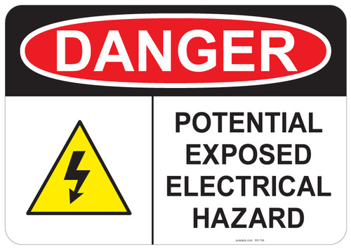 Danger - Electrical Hazard - Do Not Touch #53-134 thru 70-134