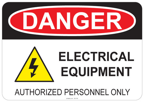 Danger Electrical Equipment - #53-150 thru 70-150