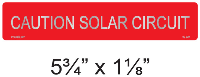 03-329 | SOLAR LABEL - CAUTION SOLAR CIRCUIT 690.4(F) | PV LABELS
