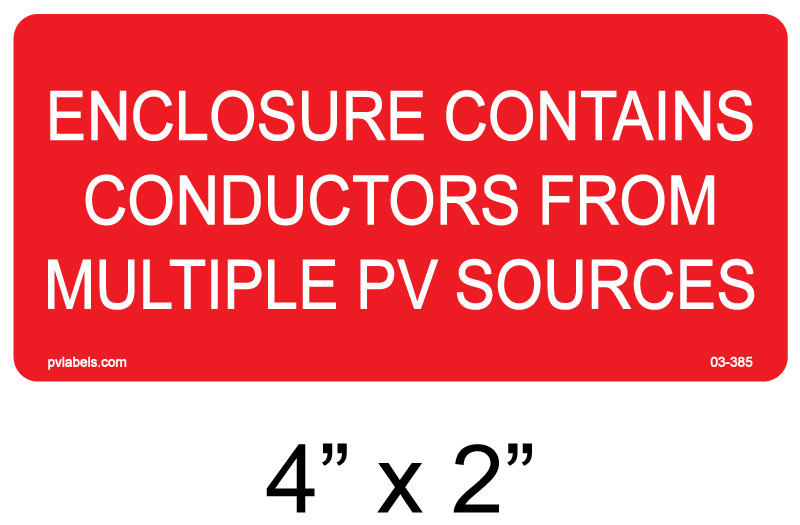 05-307 | SOLAR LABEL - CAUTION MULTIPLE SOURCES OF NEC 2020 690.56