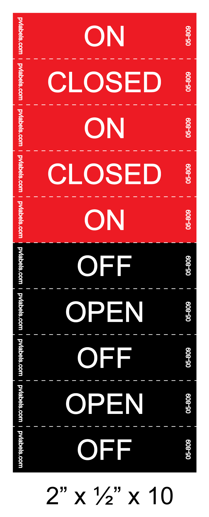 05-809 | SOLAR LABEL - ON - CLOSED - | PV LABELS