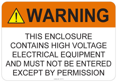 53-710 | SOLAR LABEL - WARNING - THIS ENCLOSURE | PV LABELS