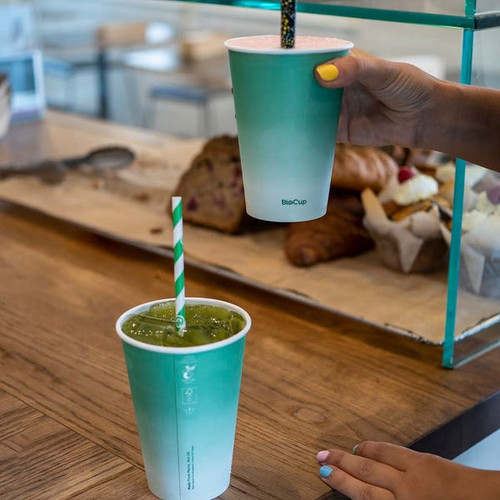 300ml / 10oz (90mm) Green Cold Paper BioCup