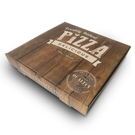Printed Pizza Boxes 10 Inch White / Brown