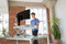 Zero Gravity Desk Riser | Standing  | White Surface | Height-adjustable 