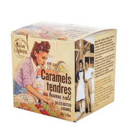 La Maison d'Armorine Salted Butter Caramels in Yvonne Cube Box 1.76oz