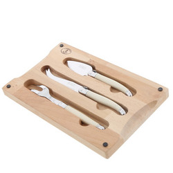 Jean Dubost 3pc Parmesan Cheese Set in Convertible Storage Board