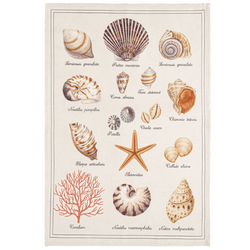 Coucke Seashells Tea Towel (54% cotton - 46% linen)