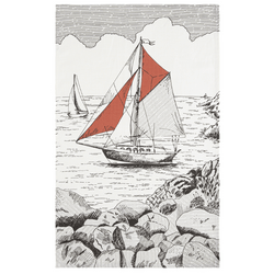 Coucke Sailboat Tea Towel (54% cotton - 46% linen)