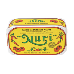 Spiced Portuguese Sardines in tomato sauce.