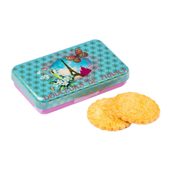 Shortbreads in mini blue paris tin.