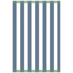 Blue striped cotton-linen tea towel inspired by French coastal style with a classic nautical design.