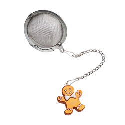Gingerbread man tea infuser ball.