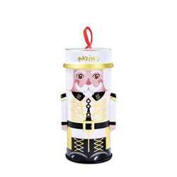 Maxim's de Paris white Alfred mini bellboy collectible tin filled with French salted butter caramels.