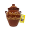 Al Andalus Honey Crock. Brown crock with yellow text.