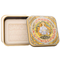 L'Art Nouveau Mucha almond-scented French soap in a decorative reusable metal tin by La Savonnerie de Nyons, enriched with organic shea butter and Nyons olive oil, made in Provence.