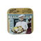 La Savonnerie de Nyons “Cheese Maker” French soap in a reusable decorative metal tin featuring a vintage cheese-making illustration, 3.5 oz cotton flower–scented soap enriched with shea butter and Nyons olive oil.