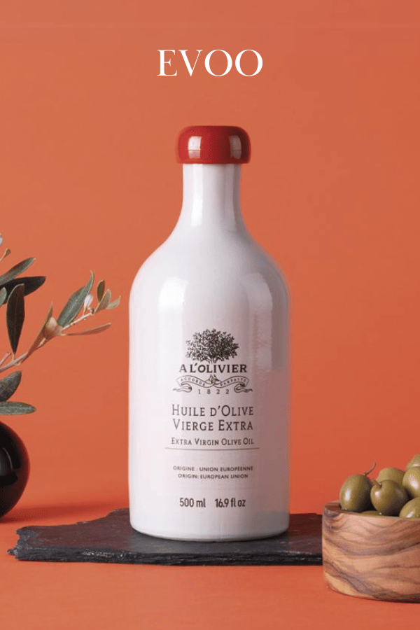 Discover the rich flavors of premium French Extra Virgin Olive Oil (EVOO) in a distinctive stone bottle. Cold-pressed and full of natural goodness. Elevate your culinary creations with our authentic and exquisite EVOO today!