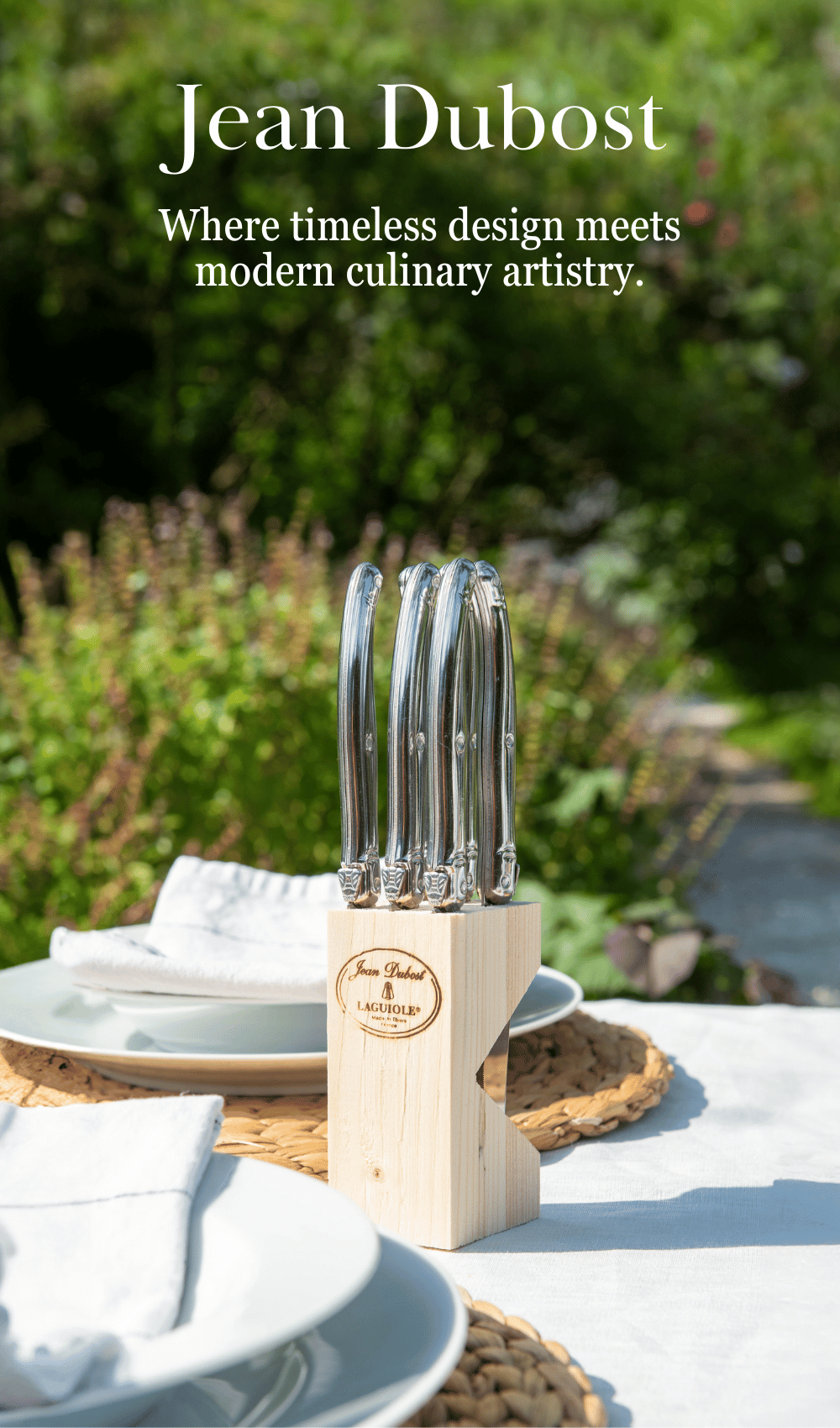 Discover the elegance of Jean Dubost, a premier French brand offering high-quality cutlery and kitchenware. Shop wholesale Laguiole knives, serving sets, and more at The French Farm.