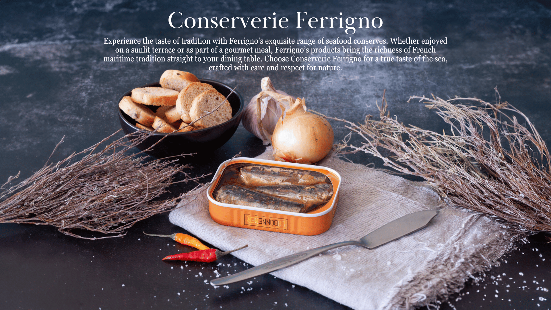 Discover Conserverie Ferrigno, a family-owned cannery in Port-Saint-Louis-du-Rhône, crafting France's finest seafood preserves for over 70 years. Experience tradition and sustainability in every product.