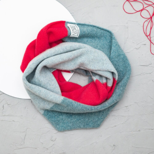 3 Colour Block Double Snood by Lyndsey Currie