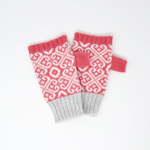 Baltic Heritage Design Fingerless Gloves by Scarlet Knitwear