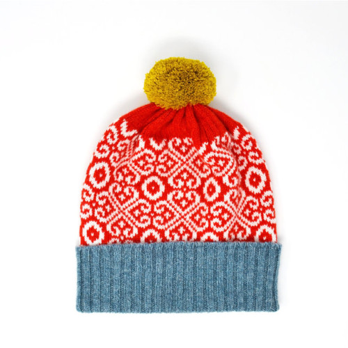 Baltic Heritage Pom Pom Hat by Scarlet Knitwear