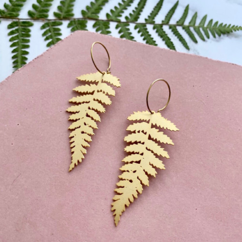 Fern Leaf Earrings by Mica Peet