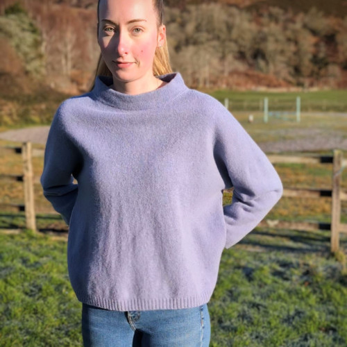 Short Boxy Sweater - Smoke