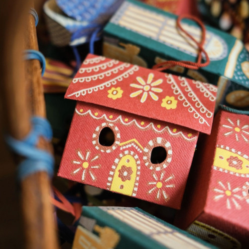 Gingerbread House Screen-Printed Decoration