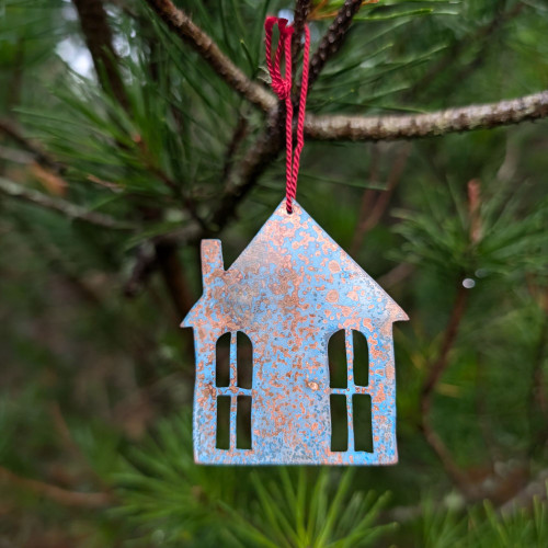 Handcut Christmas House Decoration