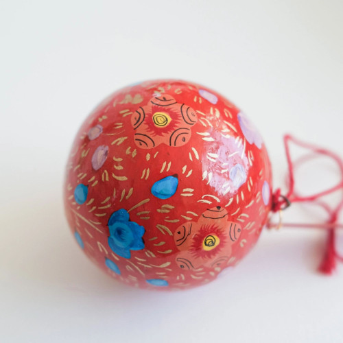 Scarlet Red and Blue Bauble