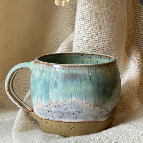 Handmade Fairy Pool Green Mug – Crafted in Scotland