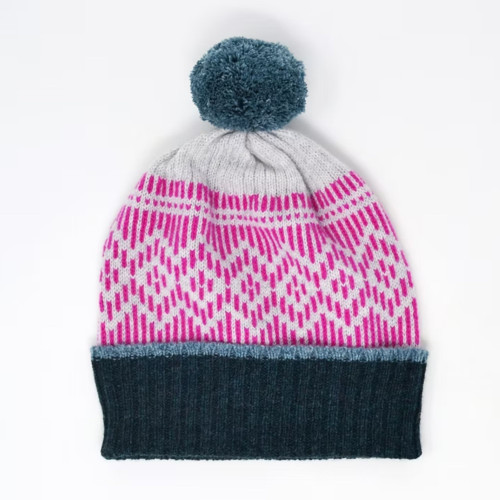 Dundee Graphics Pom Pom Hat by Scarlet Knitwear