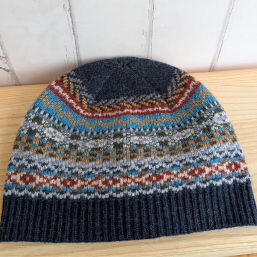 Fairisle Lambswool Beanie Hat - Made in Scotland