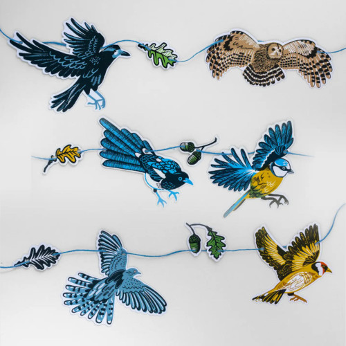 Take Flight Garland – Birds & Oak Leaves Decorative Garland