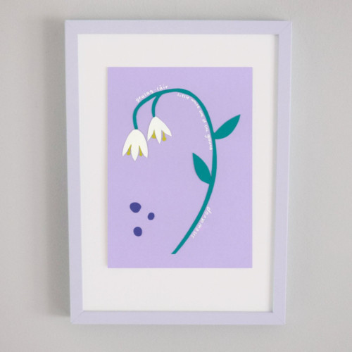 Snowdrop Wildflower Print – ‘Gealag Làir’