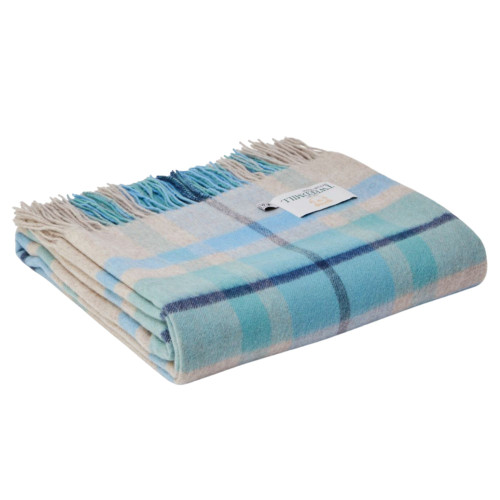 Bright Check Lambswool Throw