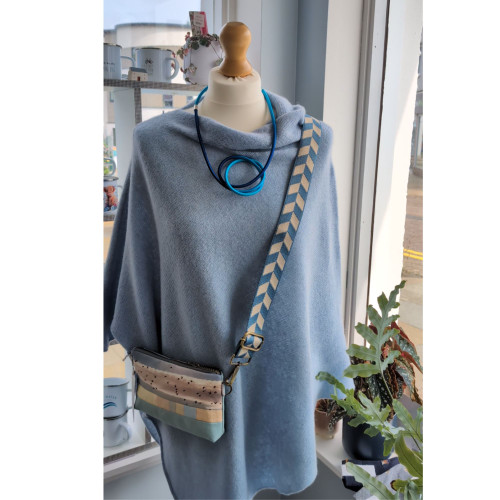 Handmade Merino Wool Poncho – Knitted in the Scottish Highlands