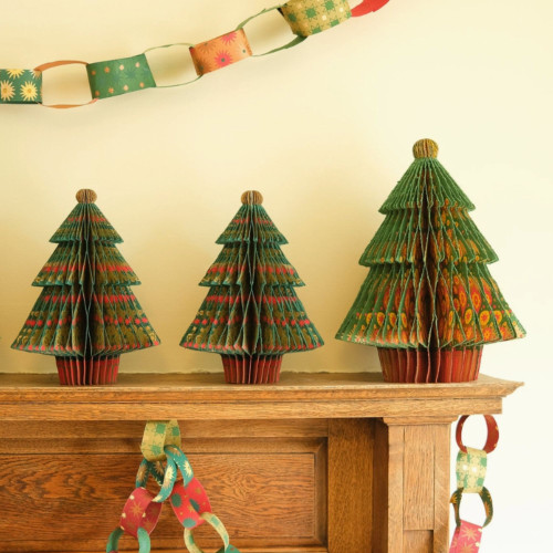 Handcrafted Recycled Paper Christmas Tree Decoration Handcrafted Recycled Paper Christmas Tree Decoration