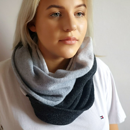 3 Colour Block Double Snood by Lyndsey Currie